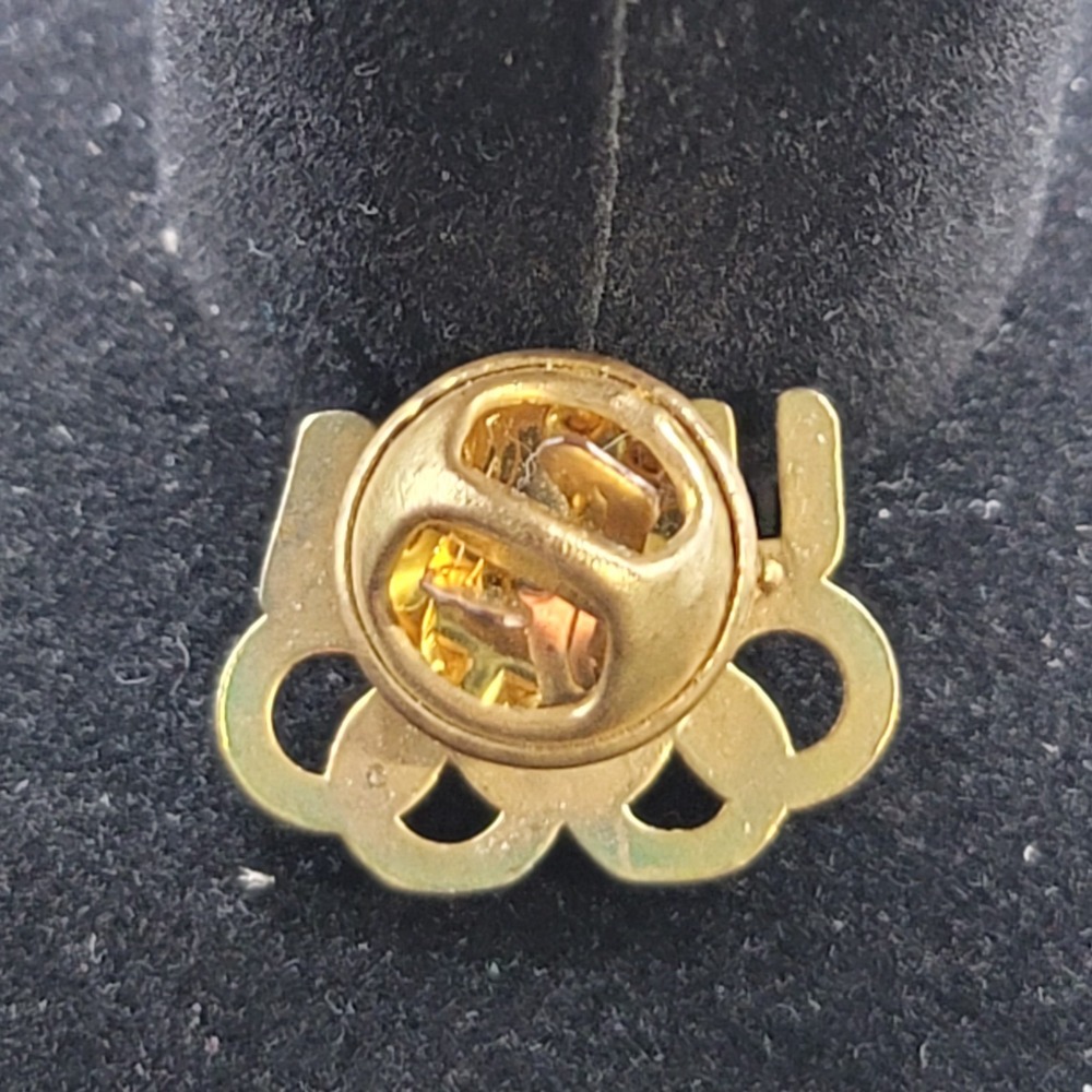 Vintage Lapel Pin Button Team USA Olympic Rings Gold Tone - Picture 2 of 2